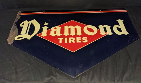 Lot Diamond Rubber Co Diamond Tires Sign