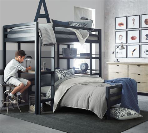 Industrial Loft Bedroom Bunk Beds Bedroom Loft Bunk Bed With Desk
