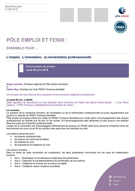 1 rue révérend père chaillet, 77500 chelles. Partenariat Pôle emploi ! | Fenix Toulouse