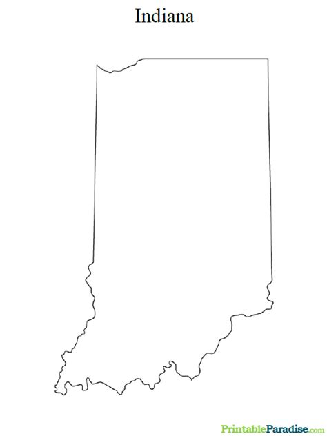 Printable State Map Of Indiana