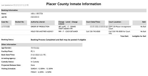 Placer County Inmate Search