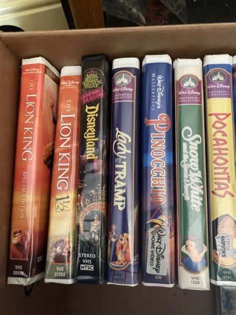 Disney Masterpiece Collection Vhs Warner Bros Lot Of 15 Tested And