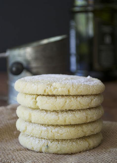 Form dough into small balls (about 1 tbsp.), and drop into a. Olive Oil Cookies with Lemon and Thyme | Olive oil cookies, Lemon recipes, Dessert recipes