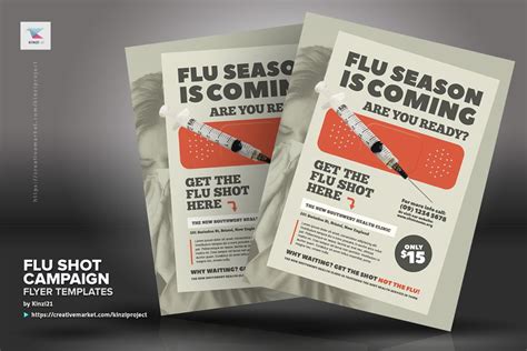 Flu Shot Campaign Flyer Templates Creative Flyer Templates Creative