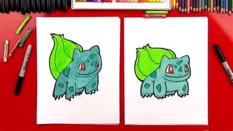 How To Draw A Pokémon Bulbasaur Artforkidshub Step By Step Drawing