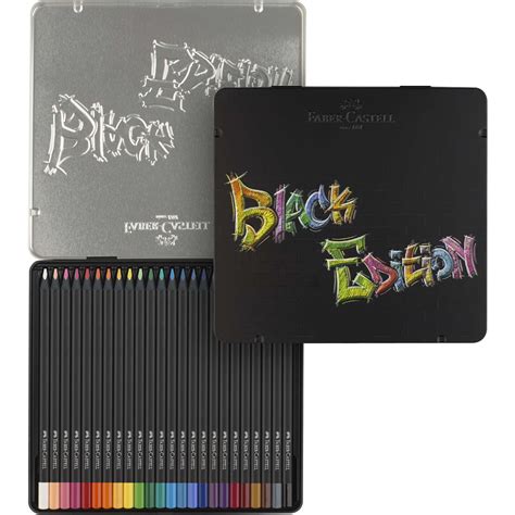 Coffret En Métal Crayons De Couleur Black Edition Faber Castell Le