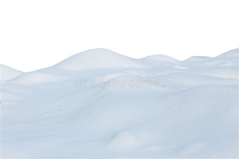Snowdrift Isolated On White Backgrounda Big Snow Drift Stock Image