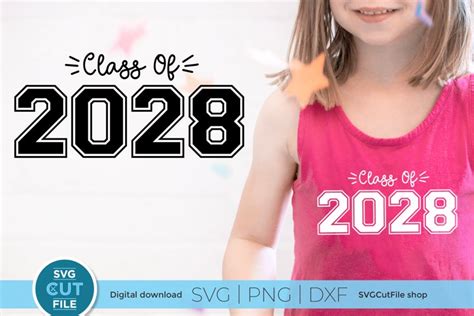 Class Of 2028 Svg A Cute 2028 Grad Svg For Seniors