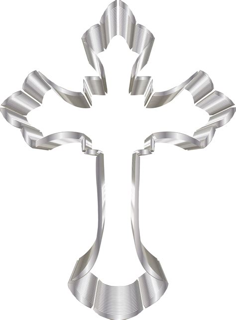 Christian Cross Crucifix Clip Art Silver Cross Cliparts Png Download