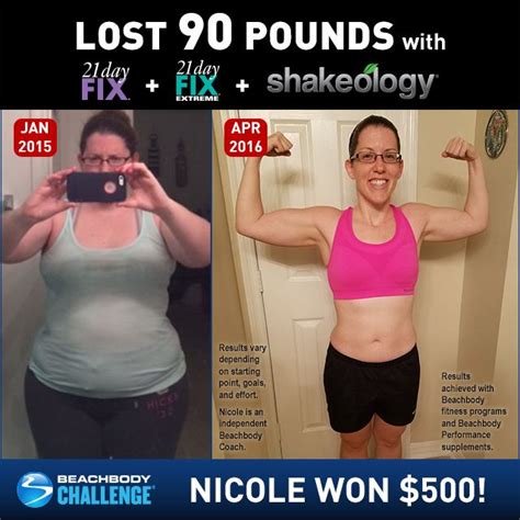 21 Day Fix Results Nicole Lost 90 Pounds With Images 21 Day Fix