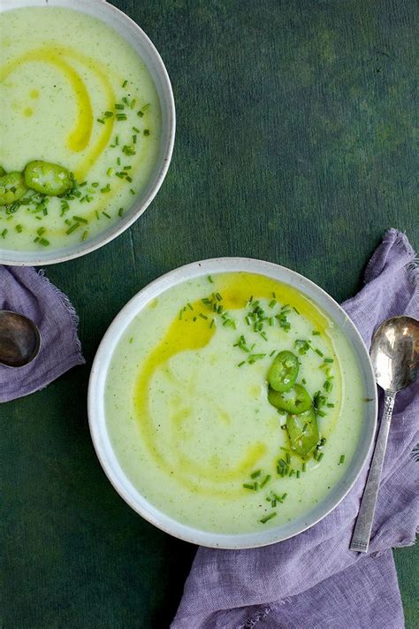 Cream Of Potato Chive Soup With Roasted Jalapeno ⋆ Recipe Cooking