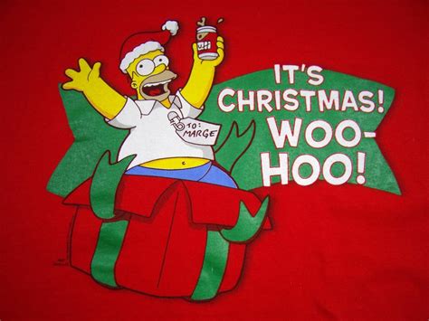 Pre Owned Homer Simpson Its Christmas Woo Hoo Red X Gem