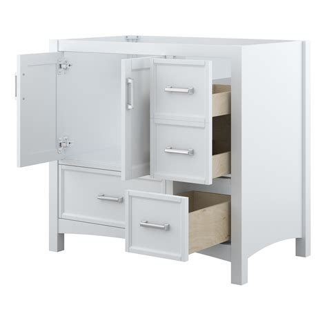 An organized kitchen doesn't cost a lot of money, but does require a practical plan to keep items handy and easy to reach. Everleigh 36" Vanity Cabinet in White - Foremost Bath