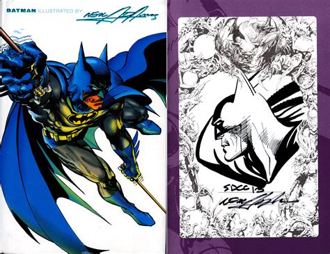 Batman Illustrated By Neal Adams Hardcover Book With Batman Pinup Comic