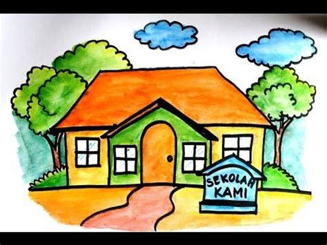 1.1 manfaat menggambar sketsa untuk anak. Gambar Pemandangan Lingkungan Sekolah Sehat - Carles Pen