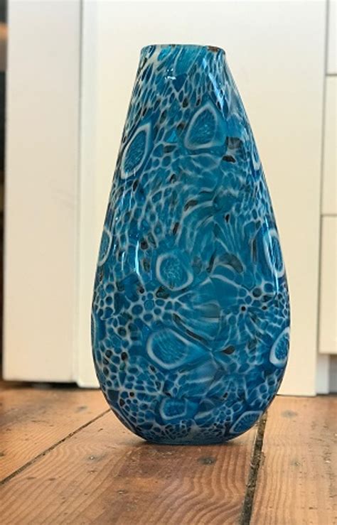 murrine blown glass vase by john glass dare sandpiper gallery