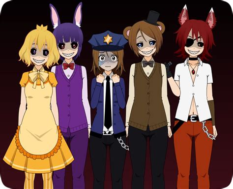 Pretty Much The Gist Of The Game Fnaf 1 Anime Fnaf Anime Guys Five