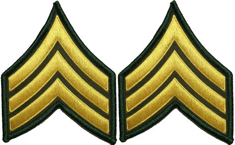 Buy Set 2 Us Army Sergeant E 5 Stripe Army Uniform Chevron Rank Sew