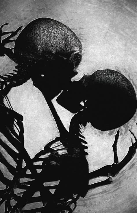 Kiss Me Deadly Art Print Skeletons Love Kissing Wall Decor Etsy
