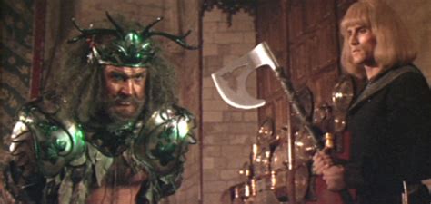 From this culminating other appears our green knight, a spirit of the season or perhaps a proud pagan god, challenging arthur's sworn defenders what if i told you there was a movie in which sean connery prances into a throne room dressed as a green absinthe fairy and dares miles o' keefe in. Sword of the Valiant: The Legend of Sir Gawain and the ...
