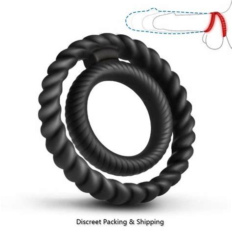 Silicone Dual Penis Ring Premium Stretchy Longer Harder Stronger Erection Cock Ring Better Sex