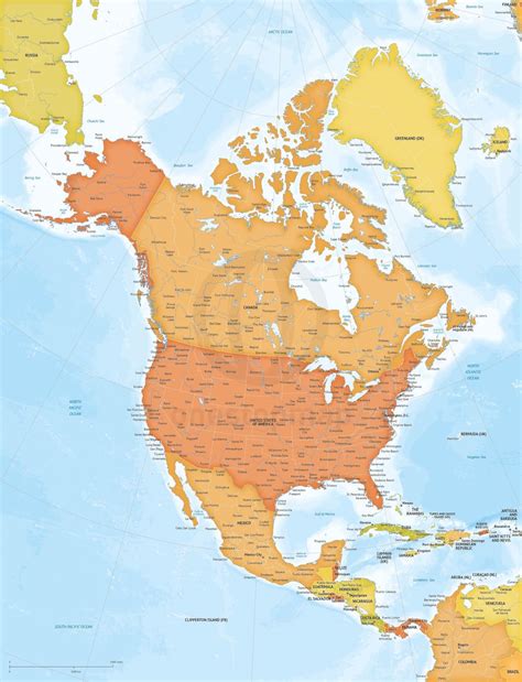 Vector Map North America Bathymetry Xl One Stop Map