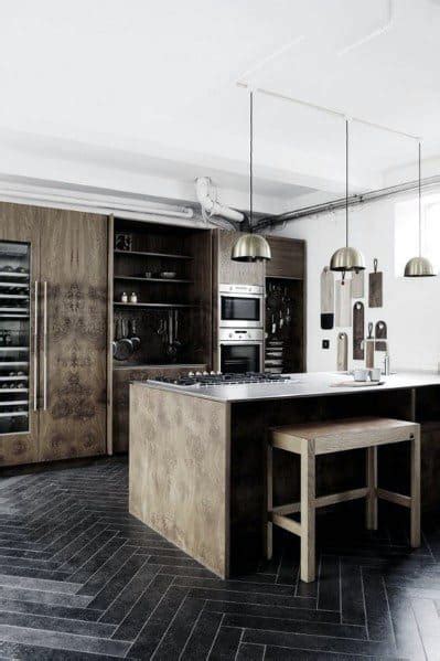 Gabon ebony vinyl wood plank floor tiles. Top 60 Best Kitchen Flooring Ideas - Cooking Space Floors
