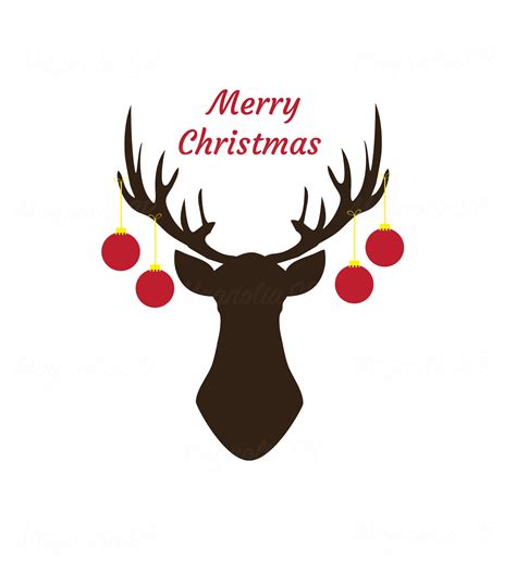 Merry christmas reindeer vintage retro elements card. Pin on SVG DXF Files