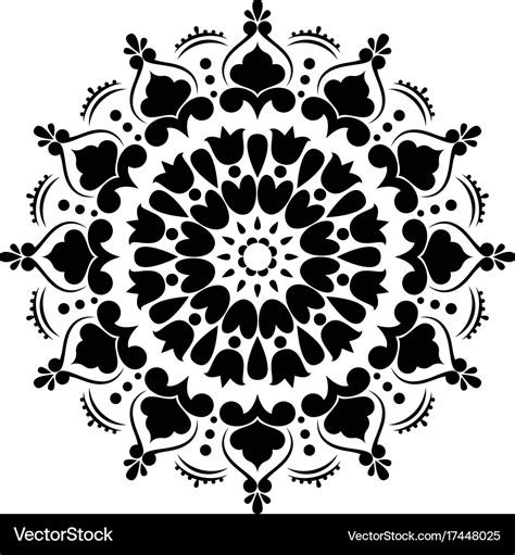 Stencil Mandala Royalty Free Vector Image Vectorstock