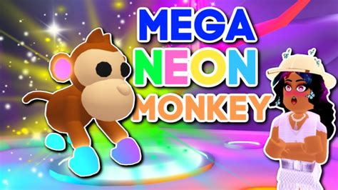 Im Bored So Lets Make A Rainbow Monkey Mega Neon Roblox Adopt Me