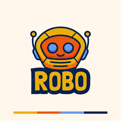 Premium Vector Cute Minimalist Robot Mascot Logo Design