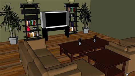 Sketchup Components 3d Warehouse Living Room Modern Sleek Living Room