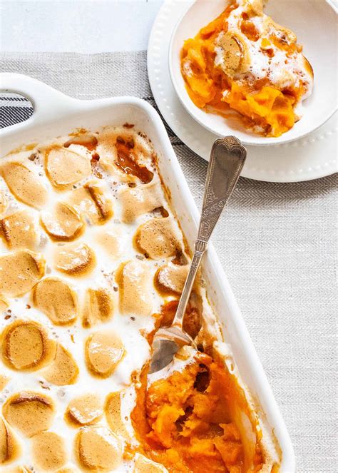 Casserole de patates douces aux guimauves