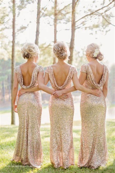 15 Stunning Gold Wedding Ideas Cap Sleeve Bridesmaid Dress Champagne Bridesmaid Dresses