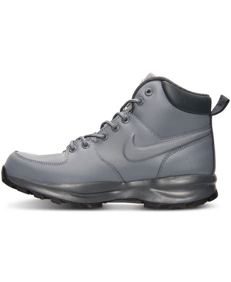 Lyst Nike Mens Manoa Leather Boots From Finish Line In Gray For Men