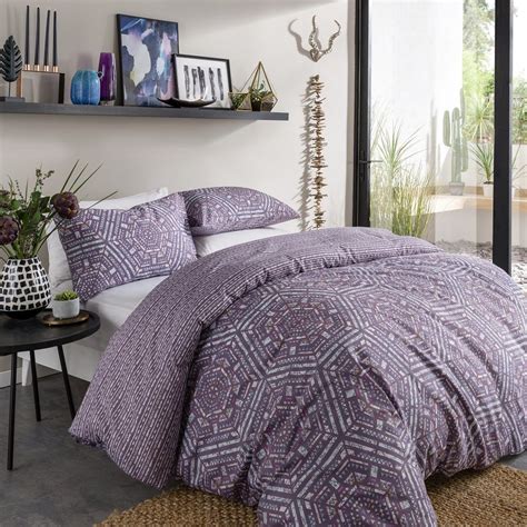 The curtain shop offers the highest quality bedding sets, comforter sets, coverlets and bed throws for less. Aztec Purple Printed Duvet Quilt Cover Bedding Set - Linen ...