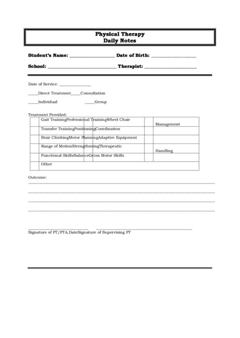 Top Physical Therapy Progress Note Templates Free To Download In Pdf Format
