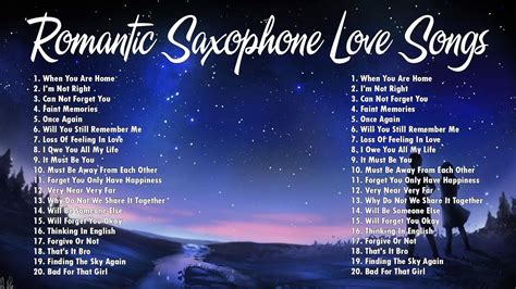 Top 20 Best Romantic Saxophone Songs Soft Relaxing Saxophone Music
