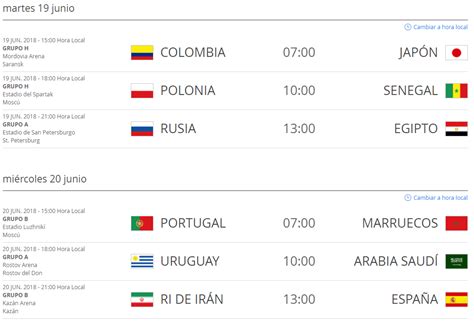 El equipo de reinaldo rueda debuta contra ecuador este domingo, en el grupo b. Hora de Colombia de los partidos del Mundial de Rusia ...