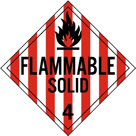 Flammable Solid Class Placard K By Safetysign Com