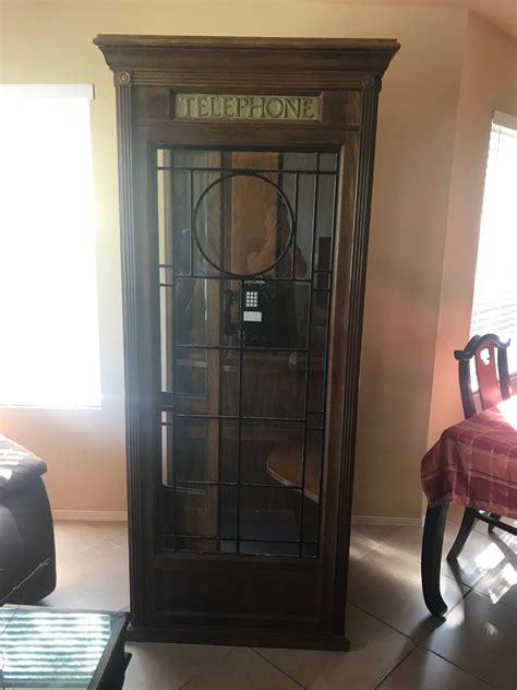 Antique Wooden Working Telephone Booth Ebay Telephone Booth