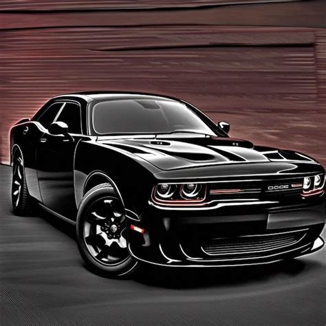 Premium Ai Image Black Mustang Parked  File