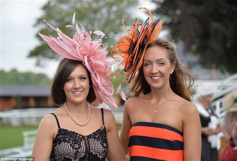 Racegoers Battle It Out To Be Best Dressed At York Ladies Day Nice Dresses Big Hat Party