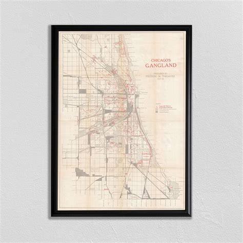 Chicago Gang Map, Chicago Map, Chitown, Map of Chicago, Al Capone