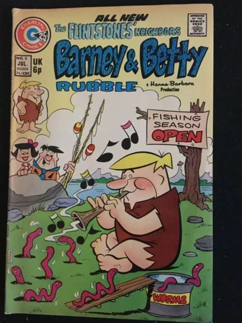 Barney And Betty Rubble 8 1974 Charlton Hanna Barbera Flintstones Very