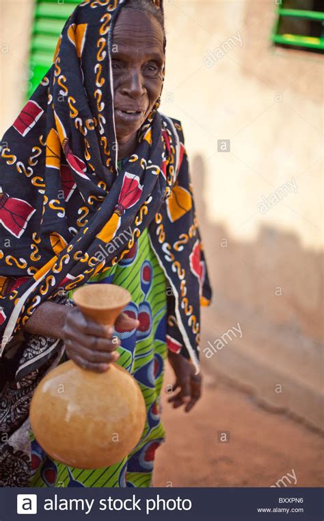 An Elderly Fulani Woman In The Town Of Djibo In Northern Burkina Faso