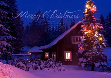 Dec 2011 Merry Christmas Desktop Calendar Free