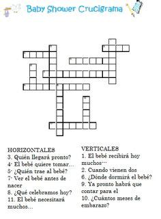 5 juegos para baby shower aqui te dejo un pdf imprimible con 5 divertidos juegos para baby shower. Baby Shower Crucigrama y más juegos para imprimir gratis ...