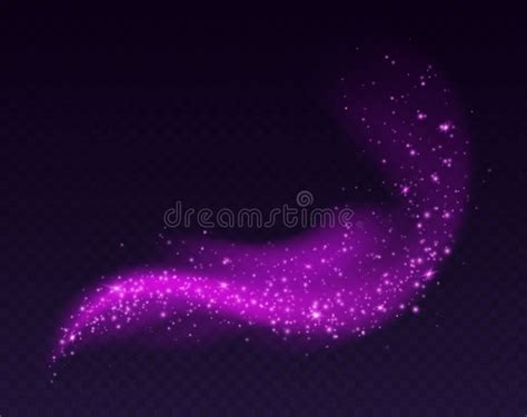 Magic Cloud With Sparkles Purple Fairy Stardust With Sparks Shiny Fog