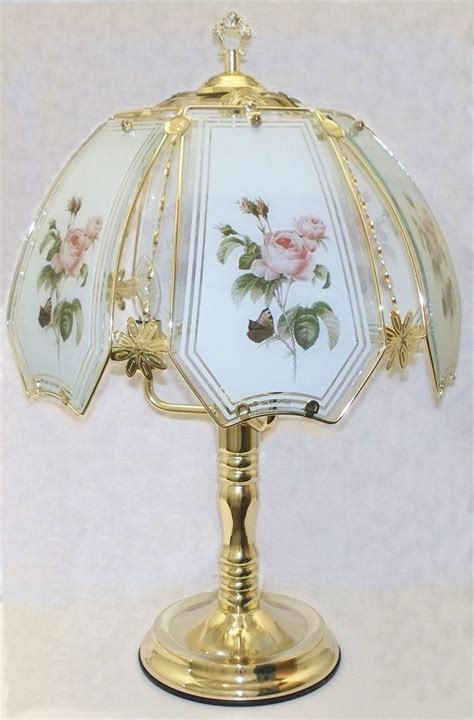 Rose, Antique Design, Brass Touch Lamp #W5